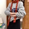 Herbst- und Winterstreifenstil High-End Vielseitiger Warmer Schal Koreanischer Stil Atmosphäre Nackenschutz Schmaler Schal