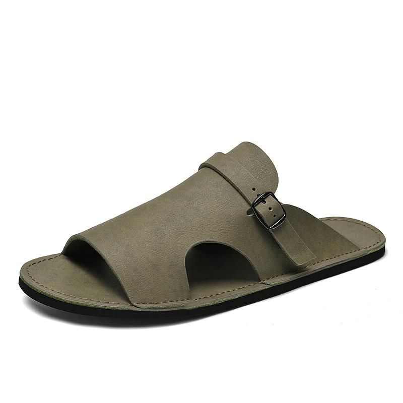 Fashion New Summer Men Fashionable Flip-flops Flat-heeled Lightweight Comfortable Breathable Beach Sandals Business Slippers Sizes 38-47