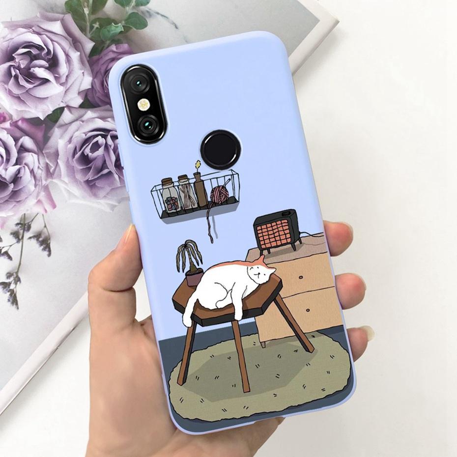 Fashion Phone Case For Xiaomi Mi A2 Lite 5.84" Candy Color Soft Silicone TPU Bumper For Xiaomi Mi A2lite Back Cover