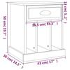 VidaXL Tables de chevet 2 pcs sonoma gris 43x36x50 cm 816357