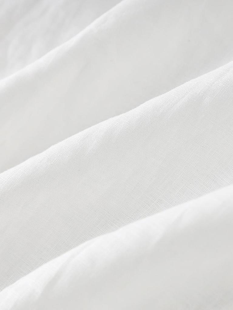 French Niche 100% Linen Lace T-Shirt Vest Top + Exquisite Midi Skirt Set