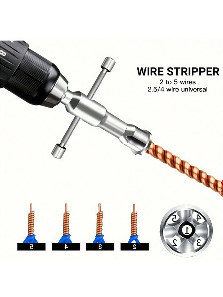 1PC Connector, Wire Rewinder, Connector, Electrician Quick Automatic Stripping And Rewinding Device
