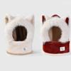 keep warm Women's Scarf Hat Thick Fluffy Hat Scarf Cute Ear Protection Hat  Winter