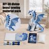Kit de Patchwork DIY de Animales Árticos para Principiantes, Kit de Costura de Animales Guardianes de Invierno, Kit de Manualidades de Animales de Peluche 3D y Criaturas Míticas para Decoración del Hogar