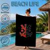 Fußballverein Aufgedrucktes Mikrofaser-Strandtuch, Weich und Saugfähig, Schnelltrocknend, Ideal für Sommerreisen, Strand-Essentials, Schwimmbad