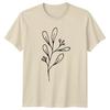 Minimalist Botanical Simple Aesthetic TShirt Floral Illustration Gift