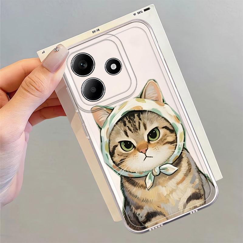 Soft Phone Cover Case for Xiaomi Redmi Note 14 Pro Plus 11 Note 13 12S A4 13C 12 14C 10S 11S 9 10 Cartoon Cat