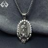 Xiewei'er Retro Zirkon Jungfrau Maria Anhänger Halskette