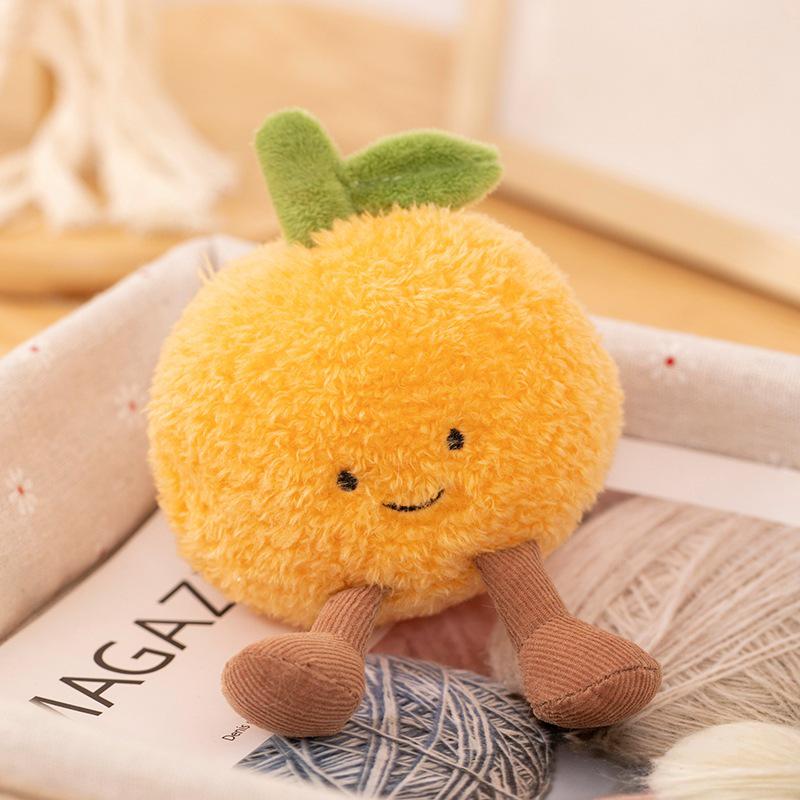 Chestnut & Tomato Plush Toy Set - Funny Big Orange, Good Persimmon, and Small Peanut Dolls