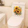 Hyacinth Flower Purple Wall Stickers for Toilet Bathroom Removable Waterproof Decals