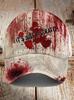 2025 New 3D Print Halloween Baseball Cap, 100% Cotton Sun Hat for Outdoor Sports Men Women