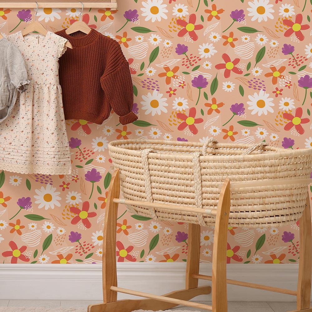 Flower Green Leaves Bedroom Living Room Home Wall Background Landscaping Decoration Wall Stickers