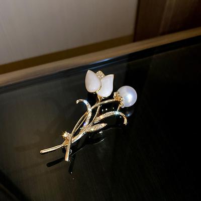 Perle Luxus Mantel Brosche Anzug Mantel Brust Blume Feste Kleidung Brosche Damen Vielseitige Accessoires