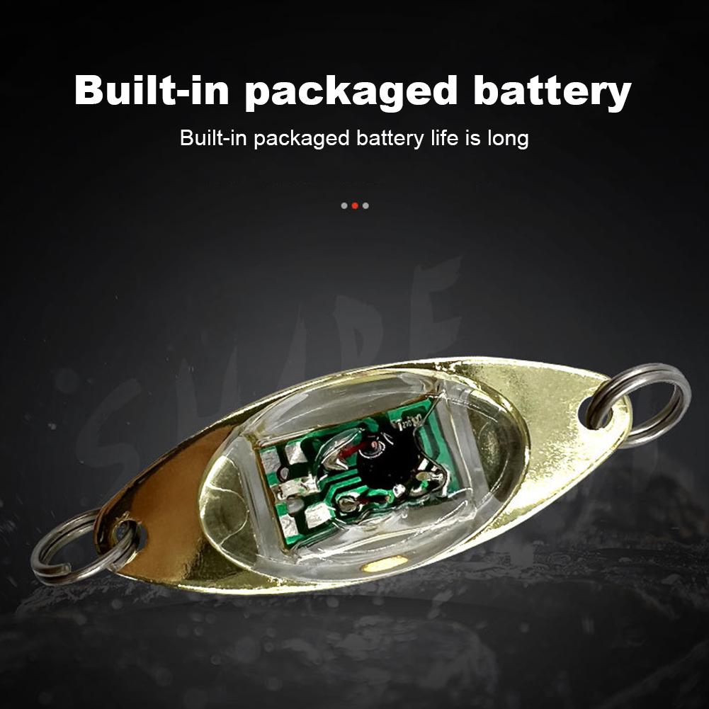 LED Fishing Lure Light Fishing Bait Lamp Battery Operated Fish Attracting Light Underwater Flashing Light Fishing Accessories