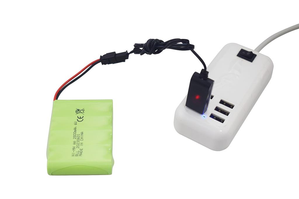 2PCS 6.0V 2800mAh USB Charging Cable with AASM-2P Plug for TB141, TB142, DE37 RC Remote Control Toy Vehicles, Special Vehicles, Remote Control