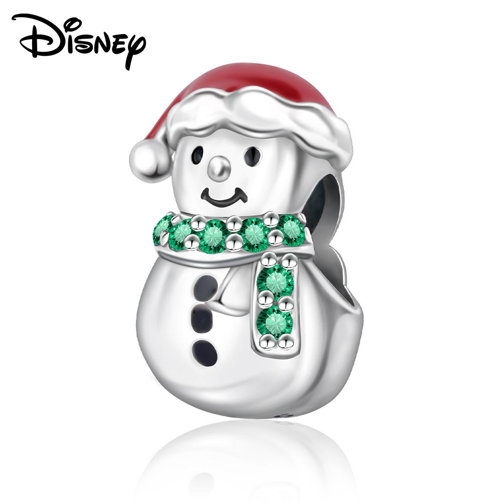 Disney 925 Silver Mickey and Flower Fairy Pendant Beads Suitable for Girls To DIY Original Bracelets Fashion Gifts