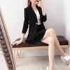 Women's Red Suit Set Skirt Fashionable Autumn Winter Two-Piece Set Small Western Style Jacket Pleated Skirt Ensemble