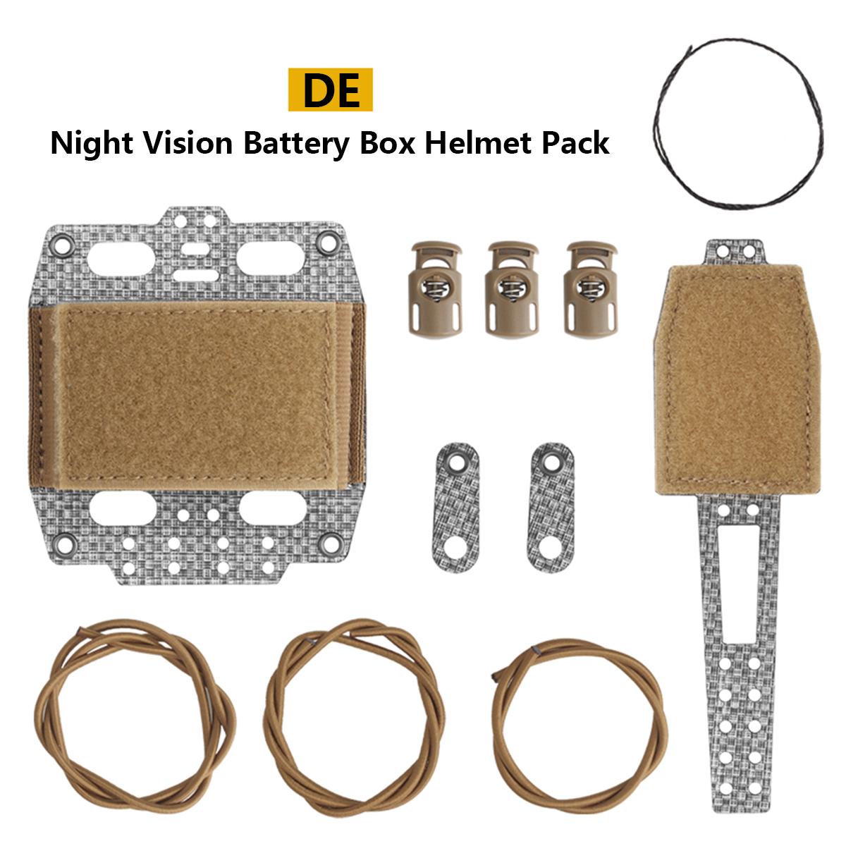 NVG Battery Pouch Tactical Helmet PVS31 Battery Case FERRO Style PVS-31 Battery Retention System Airsoft Hunting Accessories DE