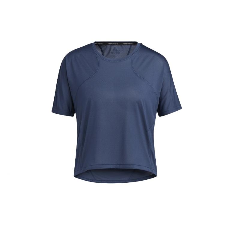 (WMNS) adidas SS21 Yoga Exercise Short Sleeve Navy Blue T-Shirt Women s GP6792 S