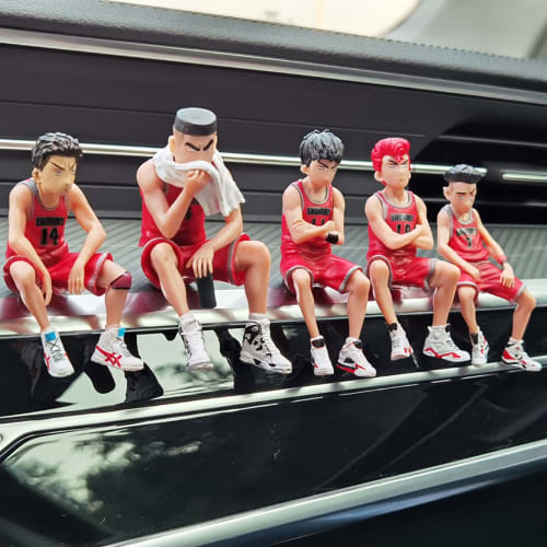 Denyeet Slam Dunk Figures: Hanamichi Sakuragi, Ryota Miyagi, Hisashi Mitsui, and Kaede Rukawa, Model Toys for Car Decoration, Anime Figures, Approx. 8