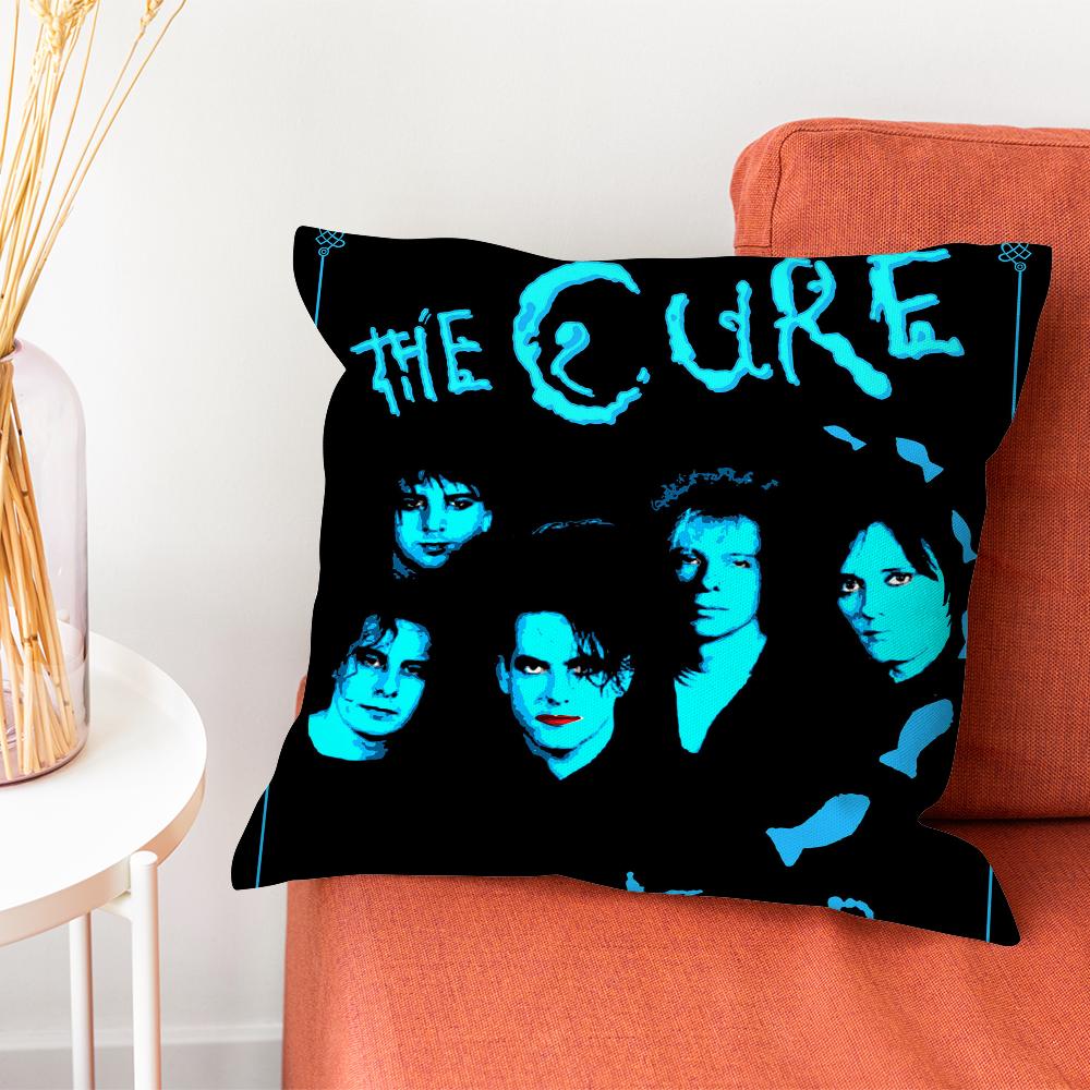 Vintage The Cure Rock Band Pillow Case Pillow Case Living Room Sofa Cushion Cover Suitable For Home Bedroom Room Decoration