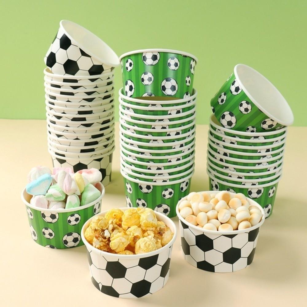 10Pcs Versatile Dessert Ice Cream Bowls Disposable Paper Bowls New Snacks Cups  Party Supplies