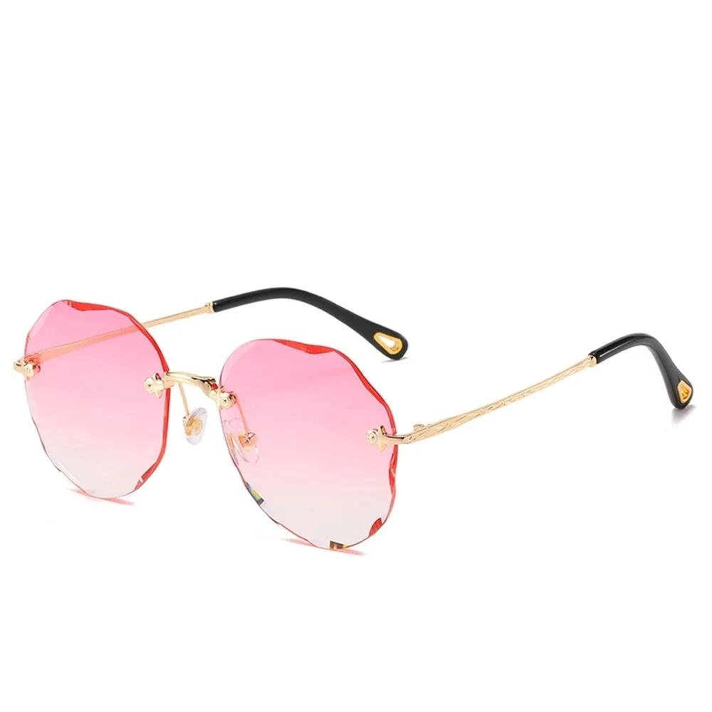 Rimless Diamond Cutting Lens Sun Glasses For Women - Ocean Shades