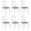 Chaises à manger avec coussins lot de 6  bois solide
