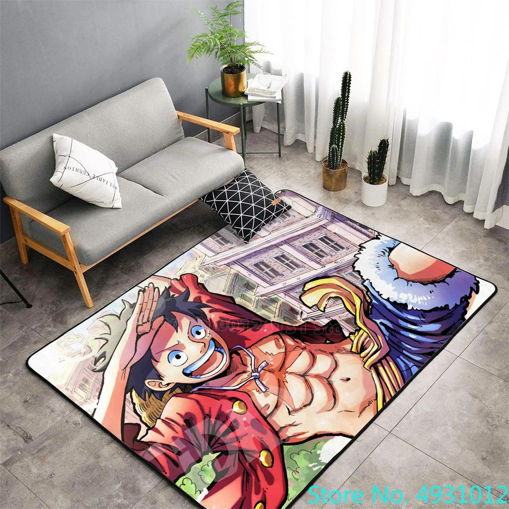 Creative 3D Carpet Anime One Piece Luffy All Team Members Living Room Bedroom Decoration Rug Children Anti Slip Crawling Mat