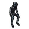 Nostalgie 3D-gedruckte Motorradfahrer-Figur, sitzende Motorradfahrer-Kunststatue, Biker-Statue Dekor für Zuhause, Büro, Schreibtischregal & Enthusiasten