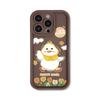 Cute little yellow duck is suitable for iPhone17promax mobile phone case 16/17 fine hole 17pro explosion 15 soft case 14