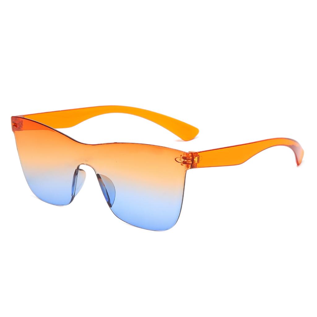 Fashion Rice Nail Integrated Retro Sunglasses Pc Plastic Frameless Sunglasses 23 Colors