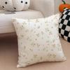 Classic Elegant Flowers With Artistic Cushion Cover Linen Pillow Case Soft Breathable Protective Couch Room Decoration