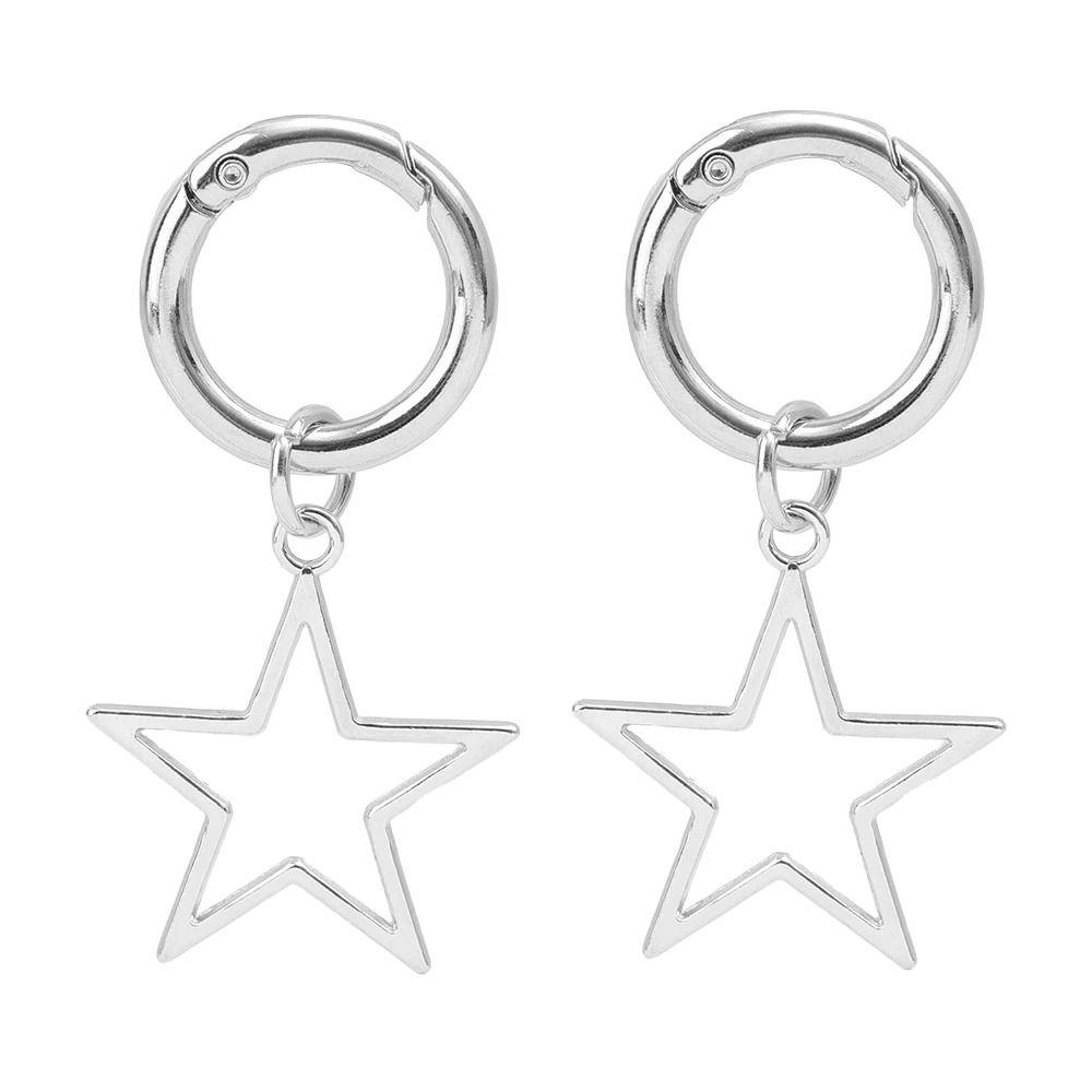 2Pcs New Shoes Accessories Shoes Buckles Party Jewelry Shoes Decoration Boots Snap Hook Punk Hollow Big Stars Hearts Pendant