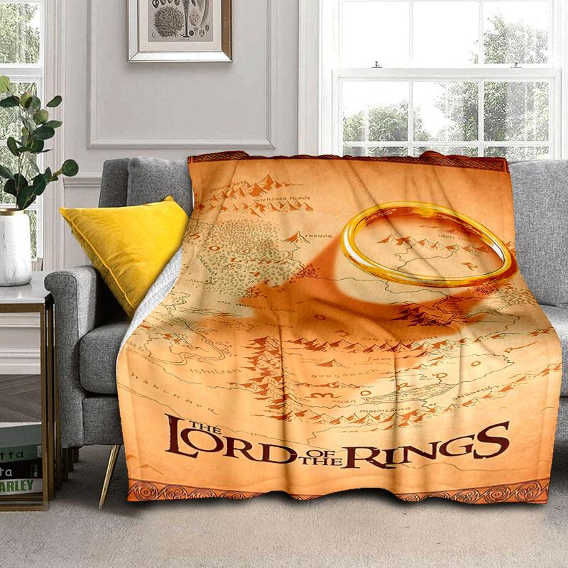1pc Middle earth Map Cartoon Blanket,Portable Throw for Travel & Camping, All Season Cozy Blanket,Ideal Gift