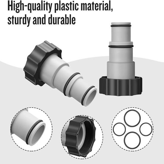 Hose Adapter Reusable Perfect Threaded Connection Pump Hose Conversion Adapter Filter Pool Hose Replacement Adapter for Intex Fit ARU