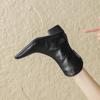 Krazing Pot Cow Split Skin Autumn Winter Shoes Wool Chunky Heels Size 43 Size 42 Pointed Toe Gradient Color Zip Fur Ankle Boots