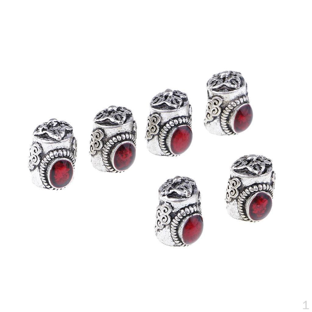 

6шт Кожаный шнур Браслет Концевые Бусины Ювелирные Изделия Фурнитура Аксессуары Красный