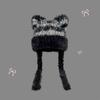 Hat Women's New Autumn and Winter Cute Plush Cat Ears Hat Warm Ear Protection Big Head Circumference Tide