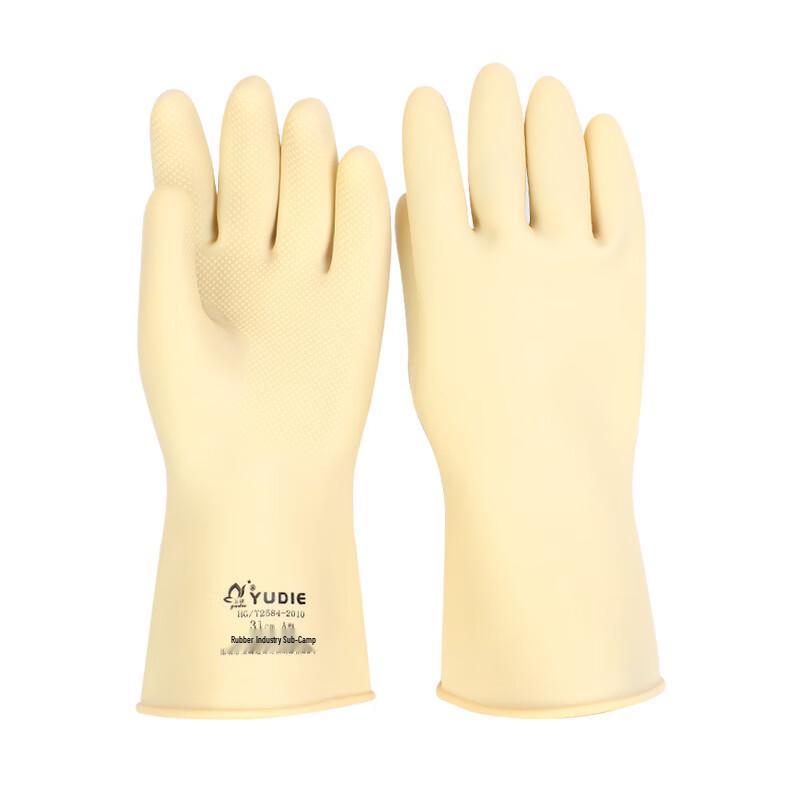 Yudie Acid-Alkali Resistant Rubber Industrial Gloves L желтый