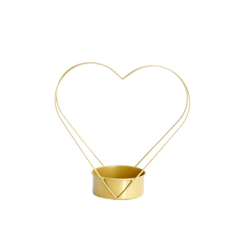 1pcs/set Creative Desktop Flower Basket Moon Shaped Vase Flower Arrangement Gold Color Iron Wedding Ornament Home Decoration