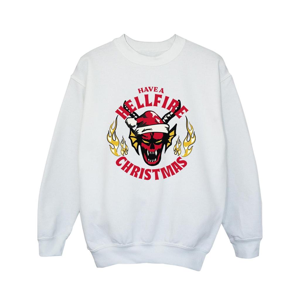 Netflix Girls Stranger Things Hellfire Christmas Sweatshirt