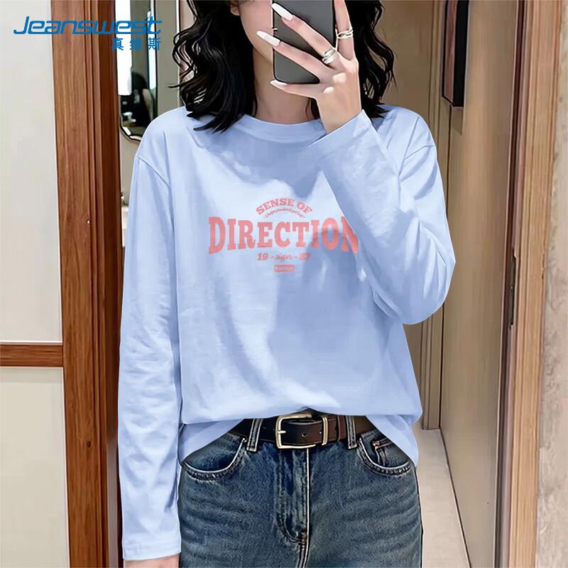 Jeanswest Women's Pure Cotton Long-Sleeve T-Shirt