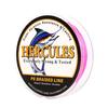 Hercules PE Fishing 15 and versatile fishing line for long Suitable for ajing and Pink 1000M Line, 4-strand braided, colors. High-strength, durable,