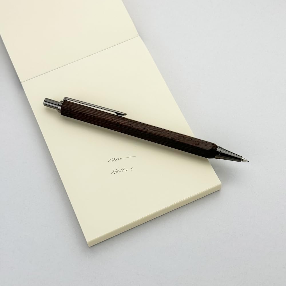 Sanho Studio Mechanical Black HMP05WT Pencil, Hexagon, 0.5mm, Walnut,