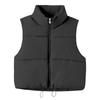 Women Lightweight Stand Collar Sleeveless Winter Warm Zip Up Padded Outerwear Jackets With Pockets
