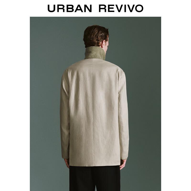 UR Men's Linen Relaxed Fit Single-Breasted Blazer