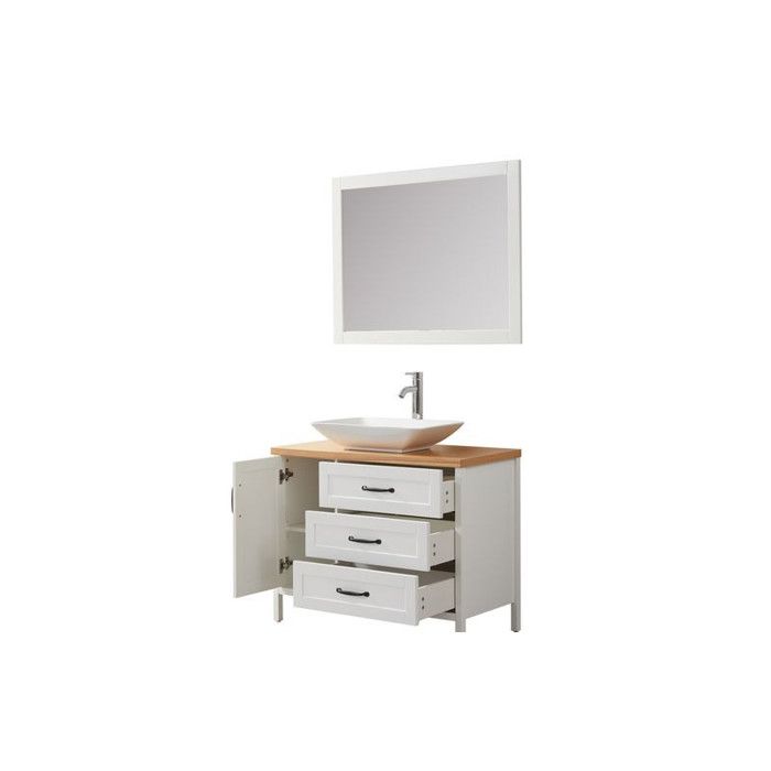 White Bathroom Set 100 Cm