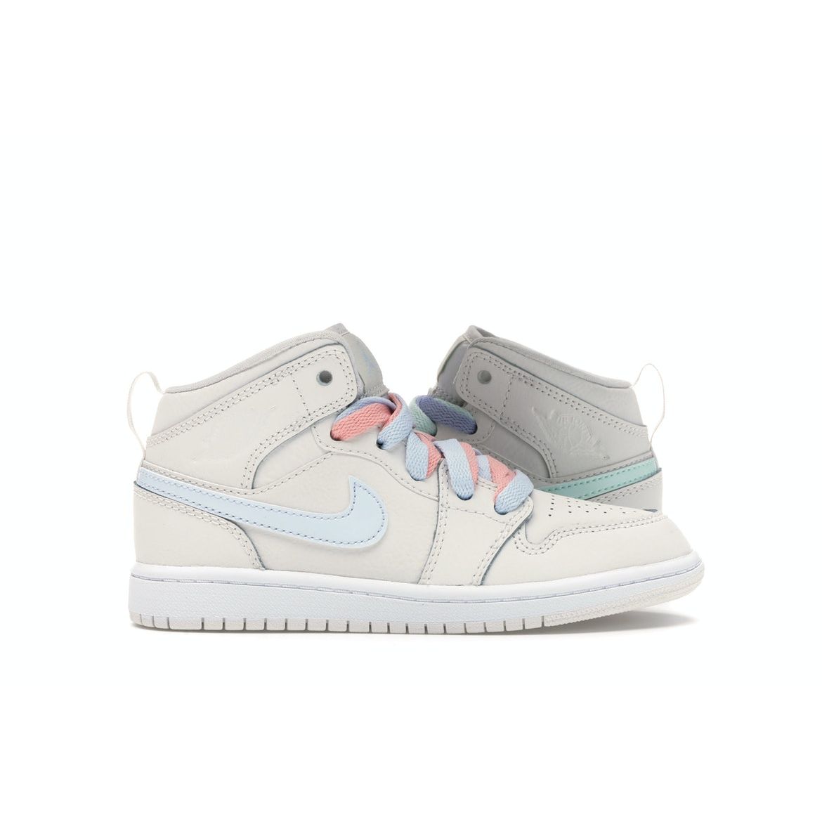 

Кроссовки Air Jordan 1 Retro Mid GP Phantom Kids Cream Igloo-Purple-Rise-Blue-Tint 640737-035