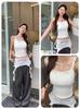 Women's Lace Strap Backless Bow Top with Built-in Bra